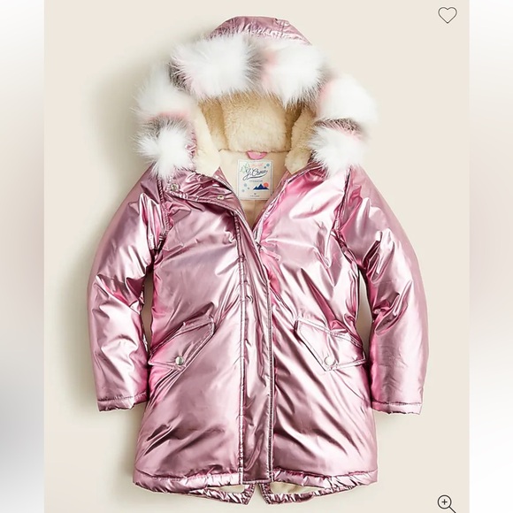 J. Crew Girls' metallic fishtail parka with eco-friendly
PrimaLoft Large (10-12) - Picture 1 of 8